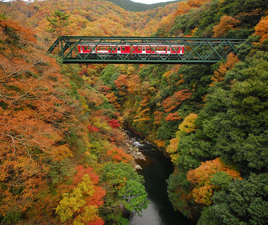 มนต์สเน่ห์สะพานเหล็ก ที่ Izayama Iron Bridge